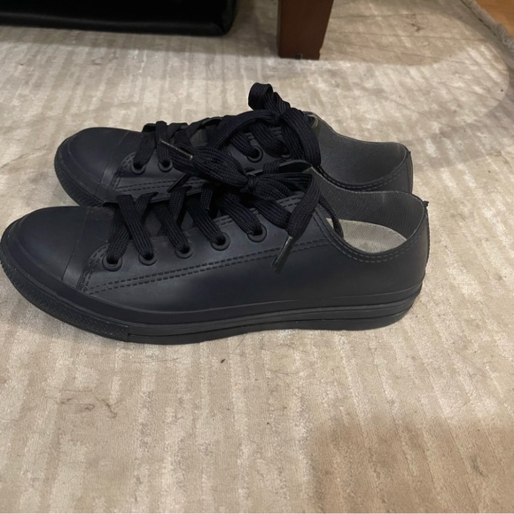 Navy rain converse style shoe